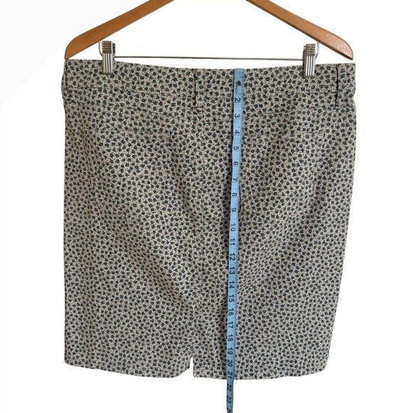 Wrangler Ditsy Floral Print Skirt Size 14 M Beige Blue Casual Everyday Western - Picture 5 of 7